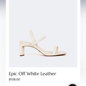 L’intervalle strappy heeled sandal- Epic off white leather